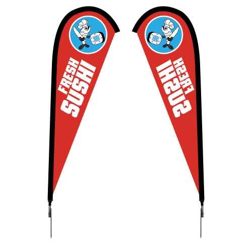 Large Tear Drop Flags