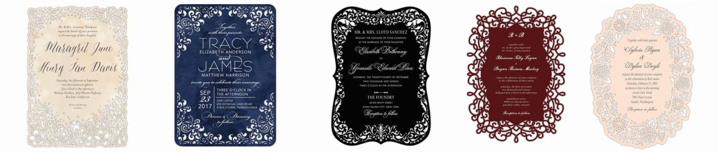 Laser cut wedding invitations