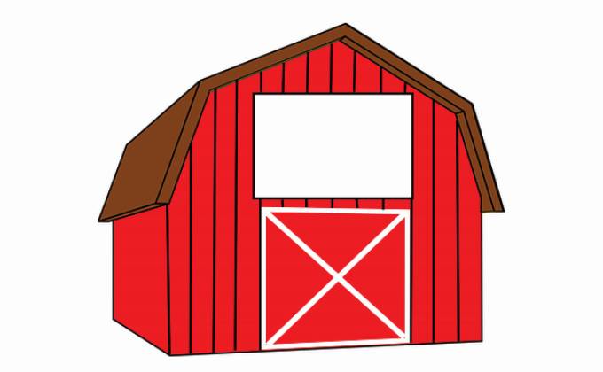 Barn shaped business cards