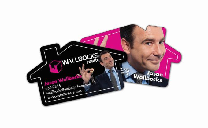House shaped business cards