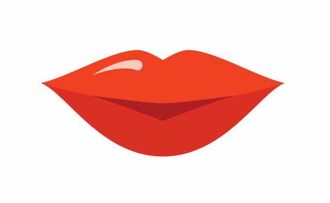 Lip shaped business cards