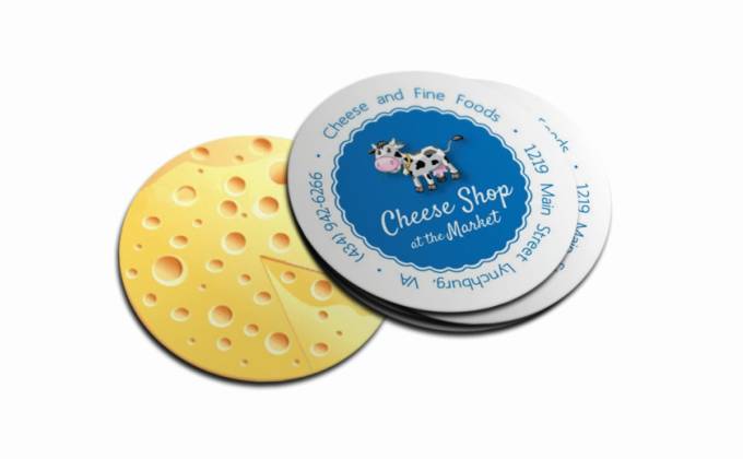round shaped business cards