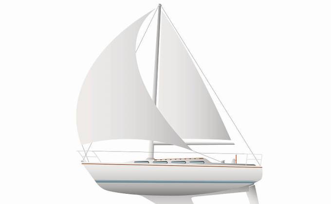 Sailboat shaped business cards