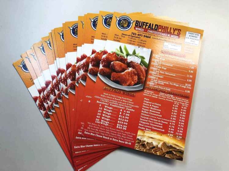 Custom Printed Menus